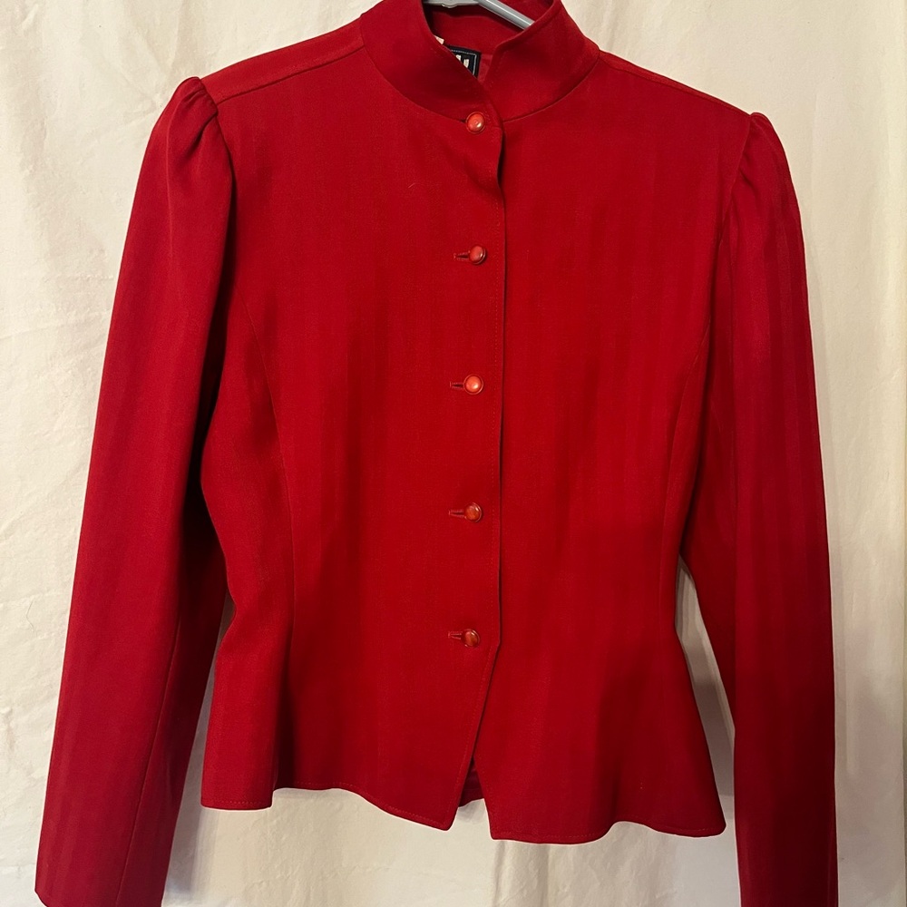 Ungaro Parallele Paris Vintage Red Women's Jacket Size 12